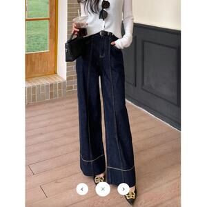 Commense Wide Leg Denim Jeans Sz M